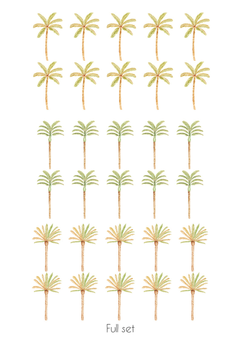 Happy Palm Wall Stickers- Green Mixed