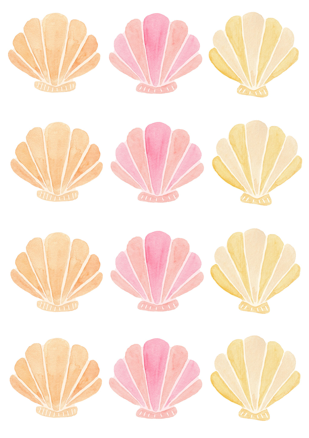 Shell Sign Sticker Tape Shell Wall Stickers - Reusable – Sailah Lane