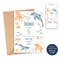 Under The Sea Invitation