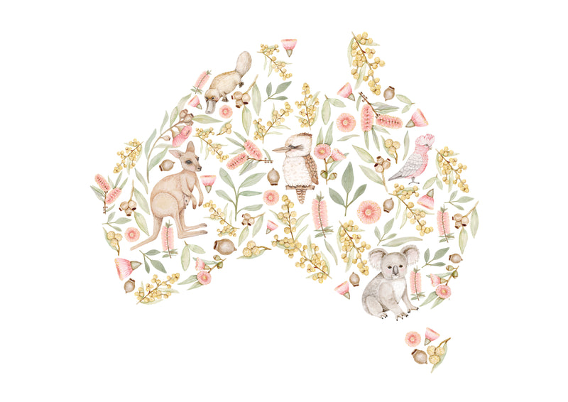 Flora & Fauna Australia Print