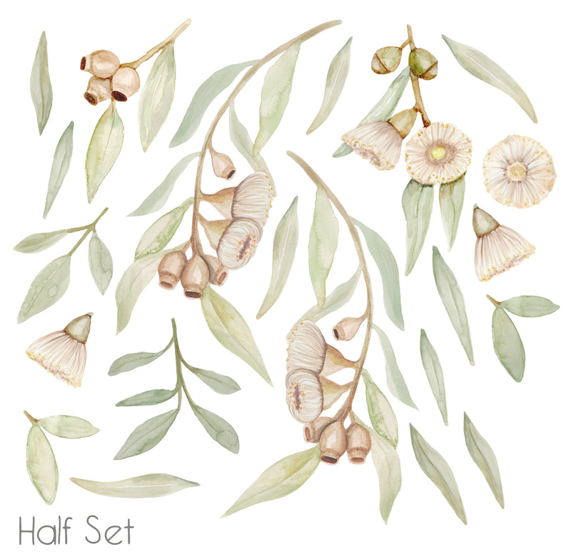 Flowering Gum Tree wall stickers - Beige