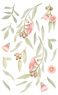 Flowering Gum Tree Wall Stickers - Pink