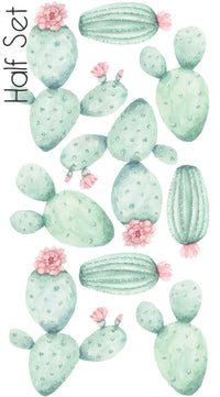 Flowering Cactus Wall Stickers