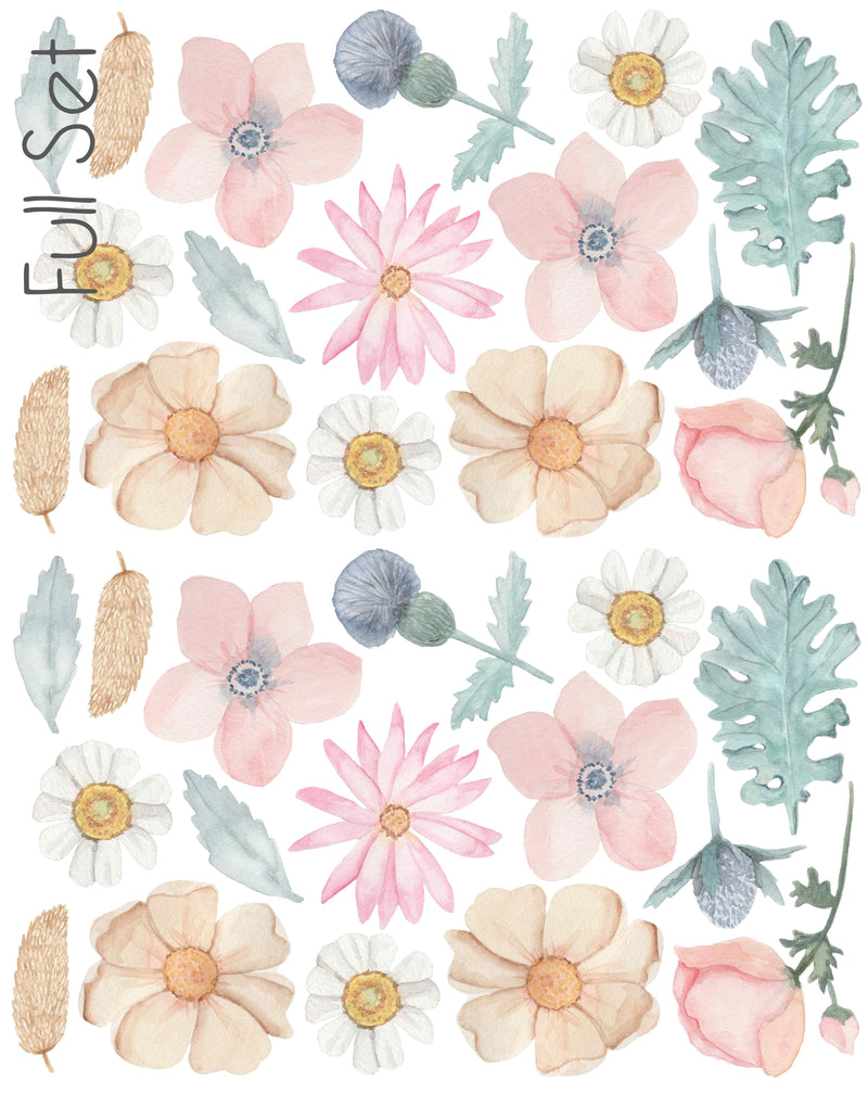 Dusky Bouquet Wall Stickers