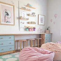 Hot Air Balloon Wall Stickers - Dusty Pink Set