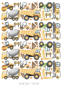 Construction Vehicle Wall Stickers