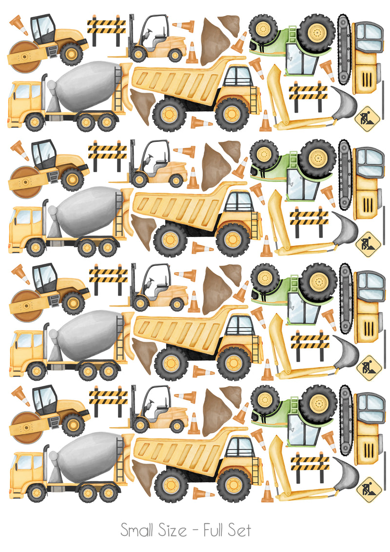 Construction Vehicle Wall Stickers