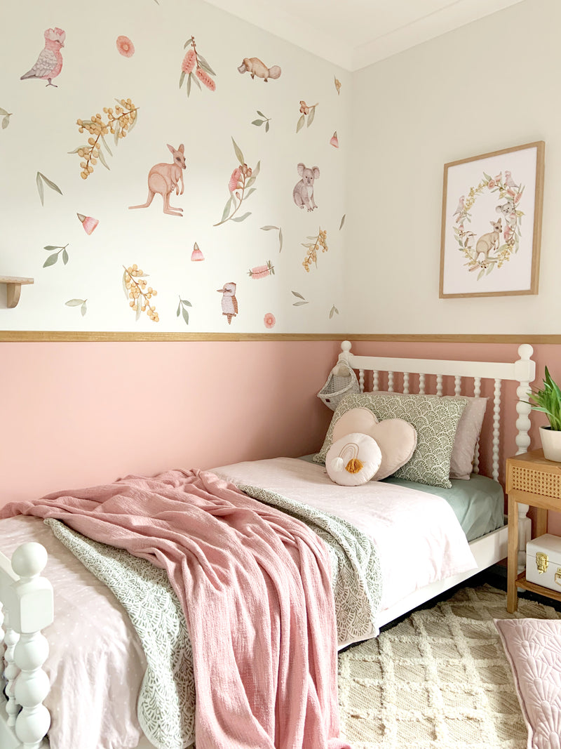 Australian flora and fauna wall stickers for children's rooms