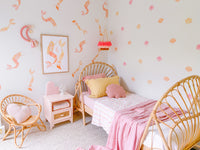 mermaid and shell wall stickers